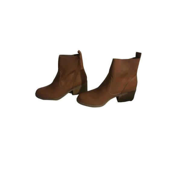 Classic Brown Ankle Boots Block Heel Mossimo Size 10 - Picture 3 of 9